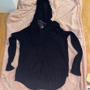 Black pink bathing suit cover